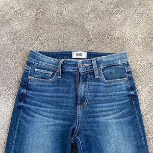 PAIGE Hoxton Ankle Peg Skinny Jeans raw hem Sz 26